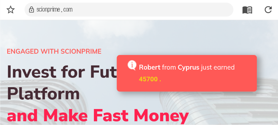 Scionprime.com Perpetual Scam