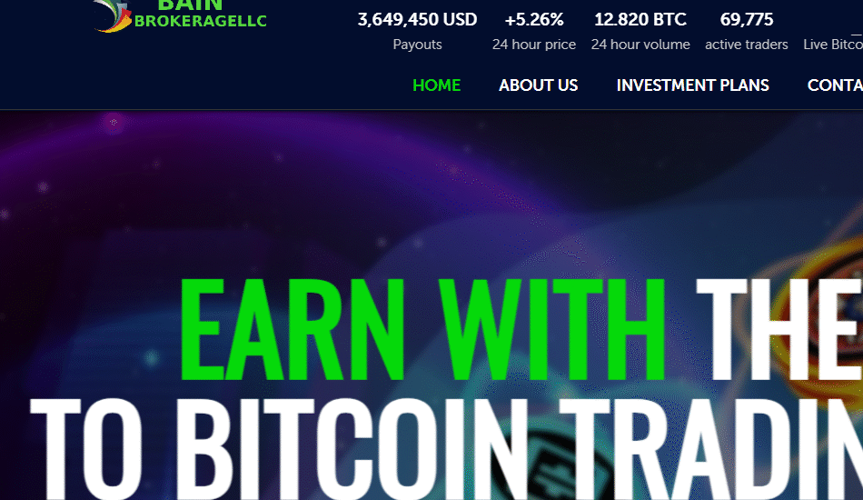 Bainbrokeragellc.com - Classic Crypto Scam