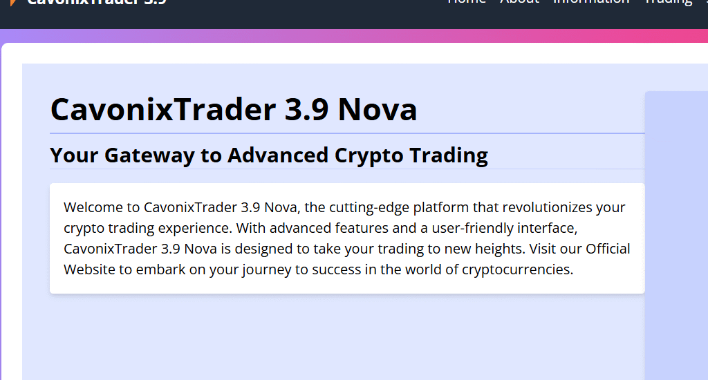 Cavonixtrader-3-9-nova.cyou Exposed