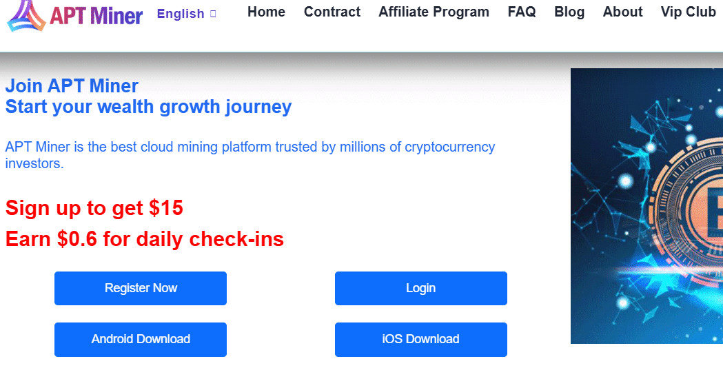 Aptminer.com - Crypto Mining Scam