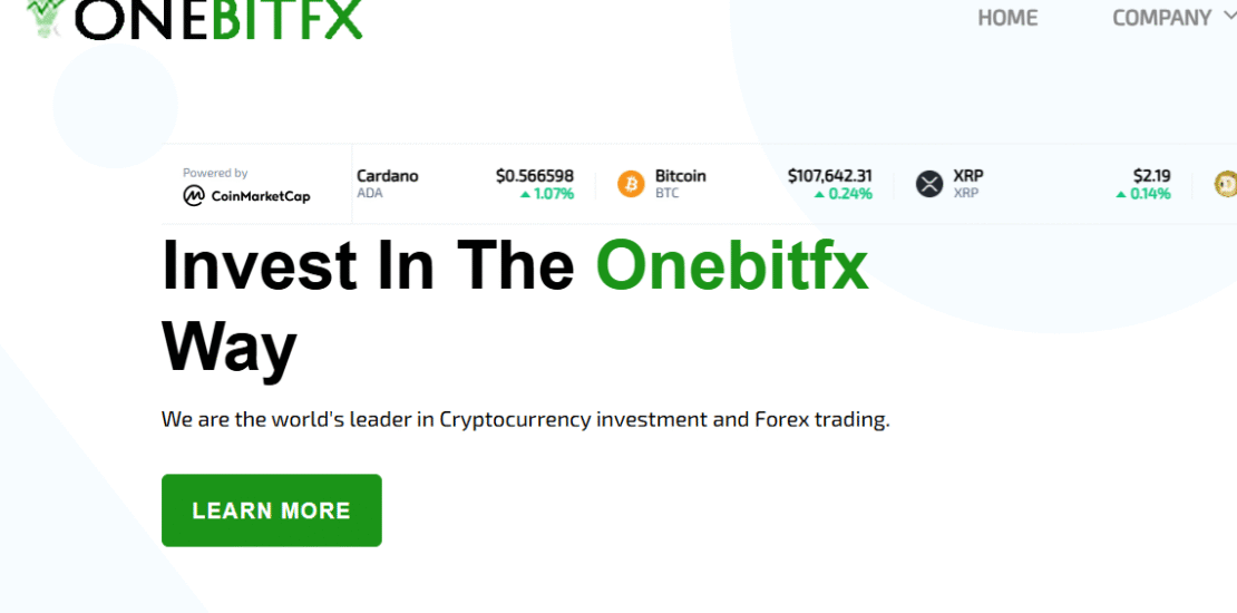 Onebitfx.online - Crypto Broker Scam