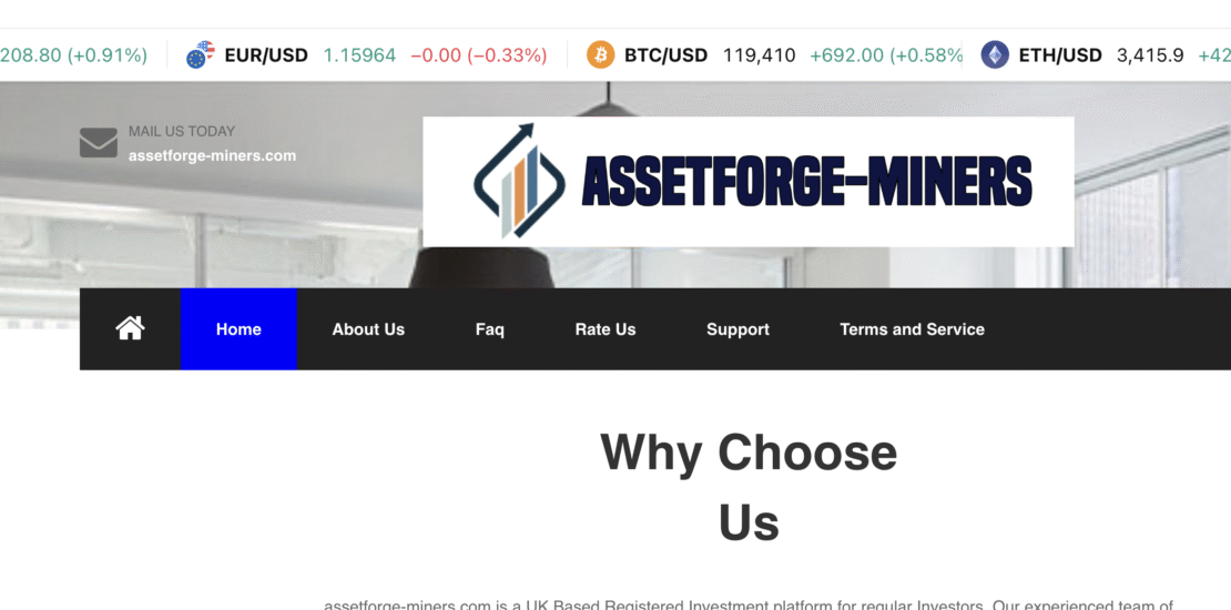 Unmasking Assetforge-miners.com Scam