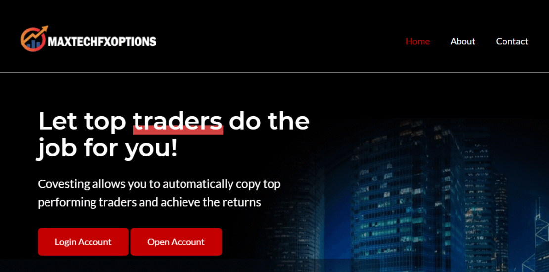 Maxtechfxoptions.com Detailed Scam Review