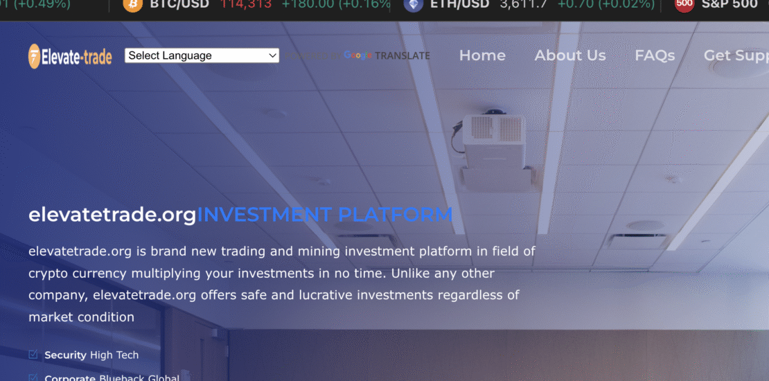 Elevatetrade.org - Crypto Trading Scam Uncovered