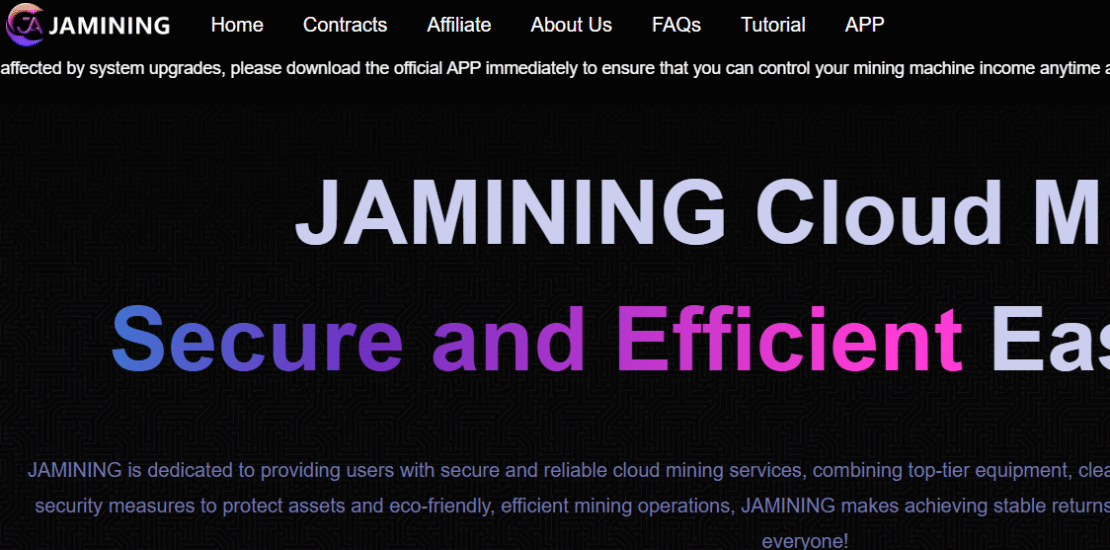Jamining.com - Cloud Mining Scam