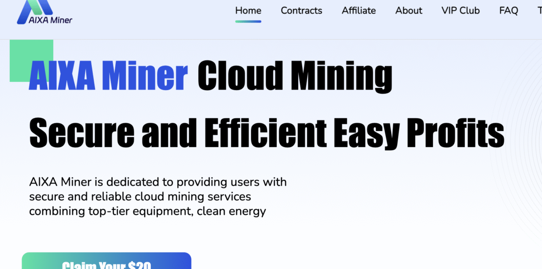 Aixaminer.com - Cloud Mining Scam