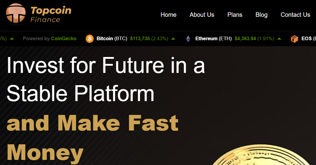 Exposing Topcoinfinance.net Scam