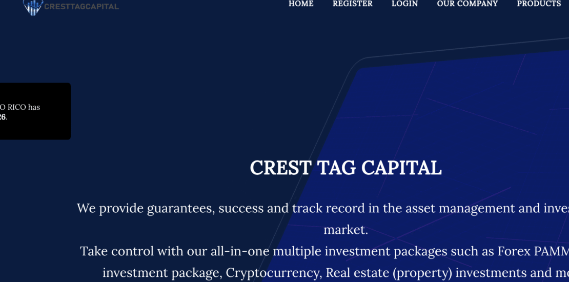 Cresttagcapital.com - Crypto Investment Scam