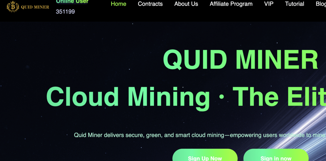 Quidminer.com - Clouding Mining Scam