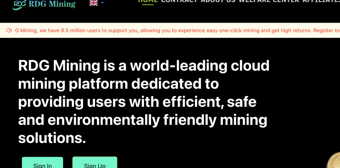 RDGMining.com - Cloud Mining Scam Uncovered