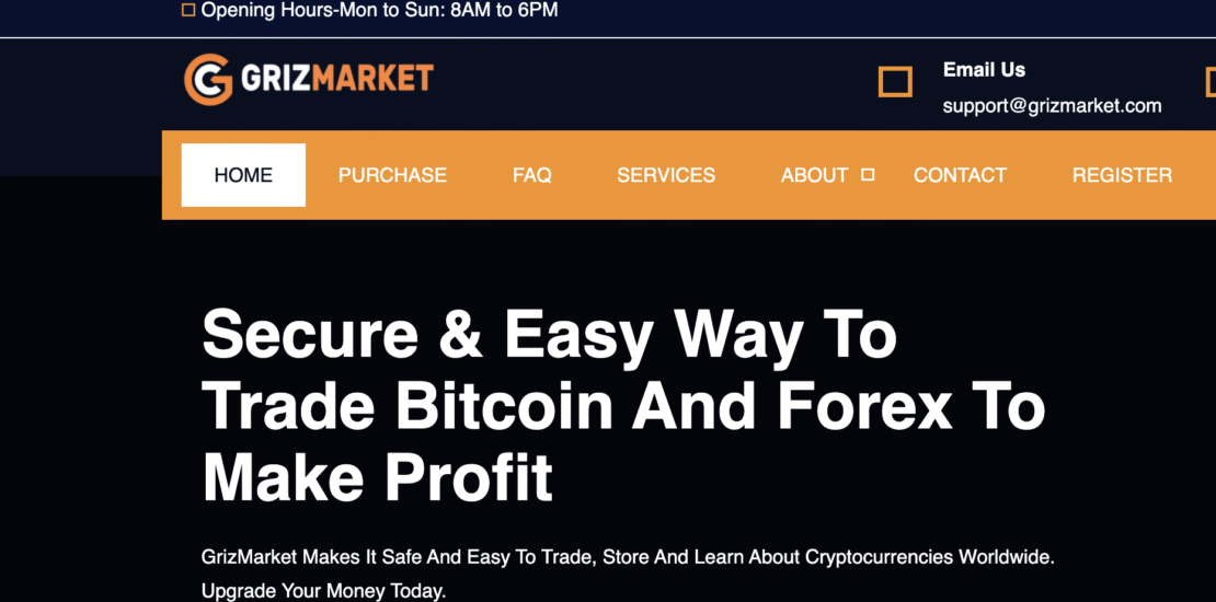 Grizmarket.com - Bitcoin Trading Scam