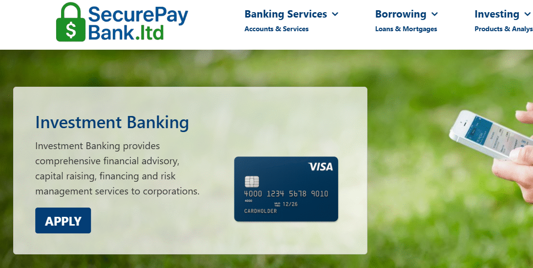 Securepaybank.ltd – An Investment Bank Scam
