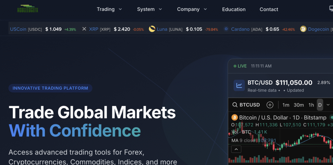 Nobleedgefx.com - Crypto Investment Scam