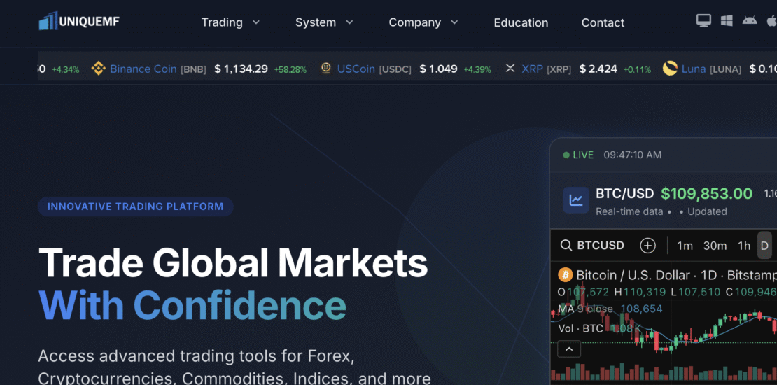 Uniquemarketfunds.com - Crypto Trading Scam