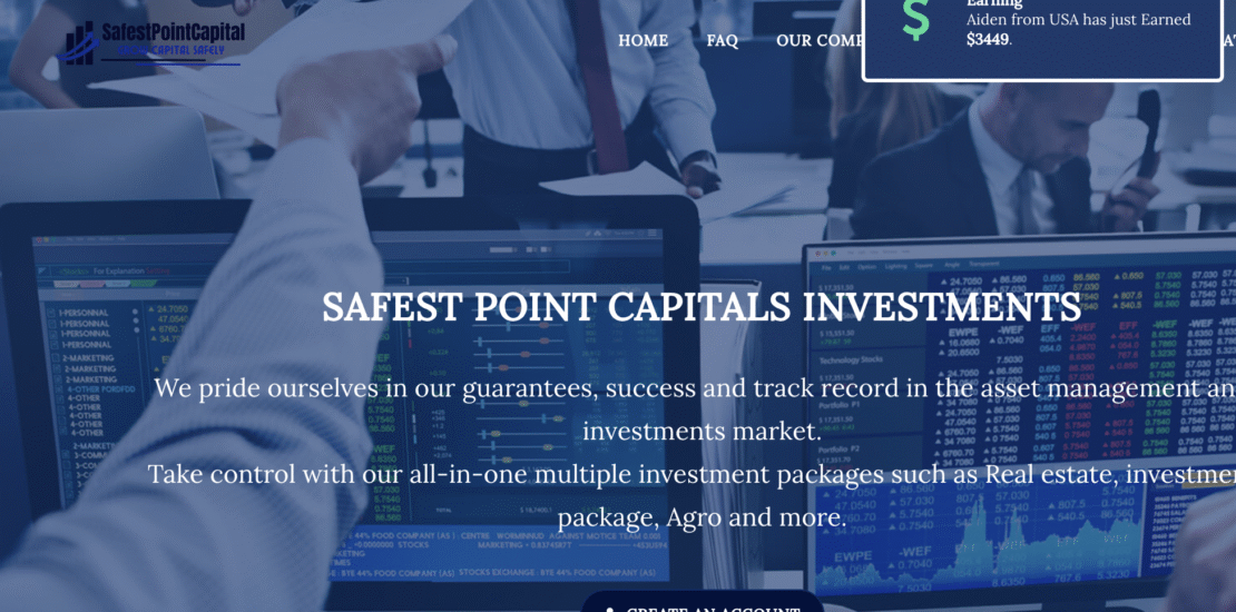 Safestpointcapitals.com - Crypto Investment Scam