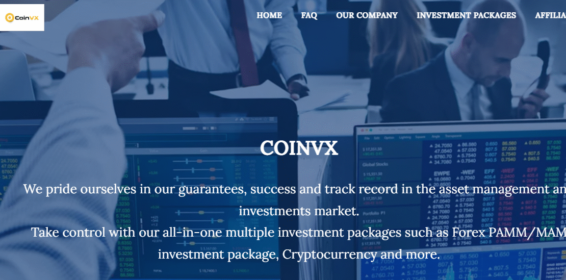 Coinvx.net - Crypto Investment Scam