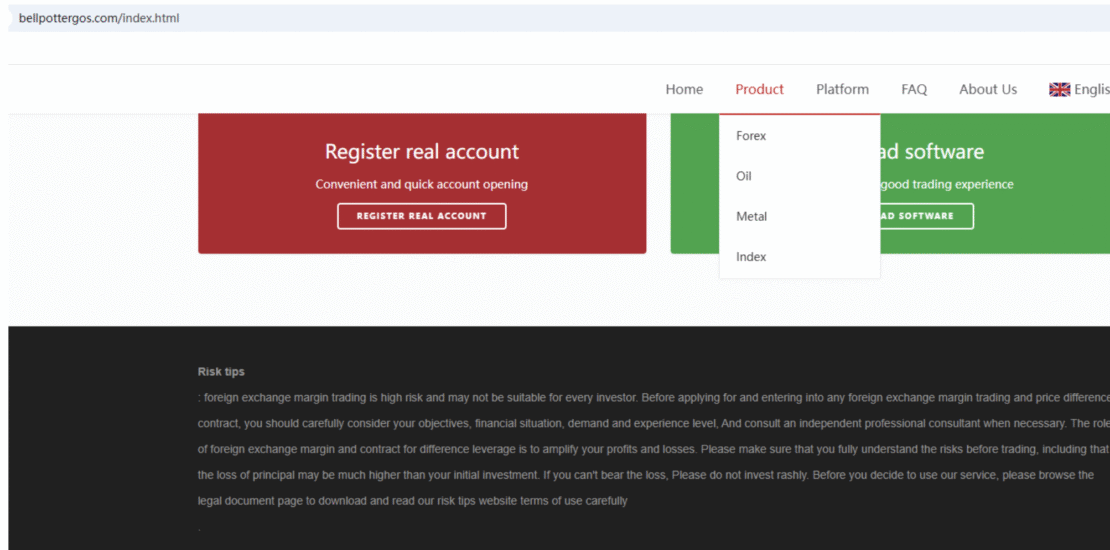 Bellpottergos.com - Classic Rug Pull Scam