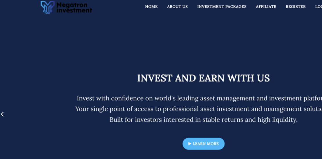 Megatroninvest.com – Crypto Investment Scam