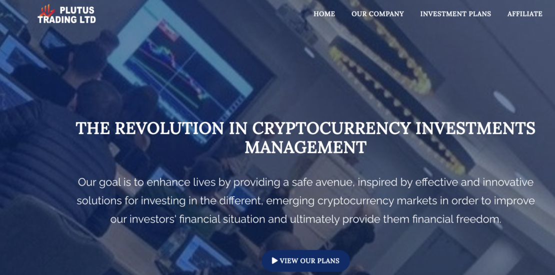 Plutustradingltd.com – Crypto Investment Scam
