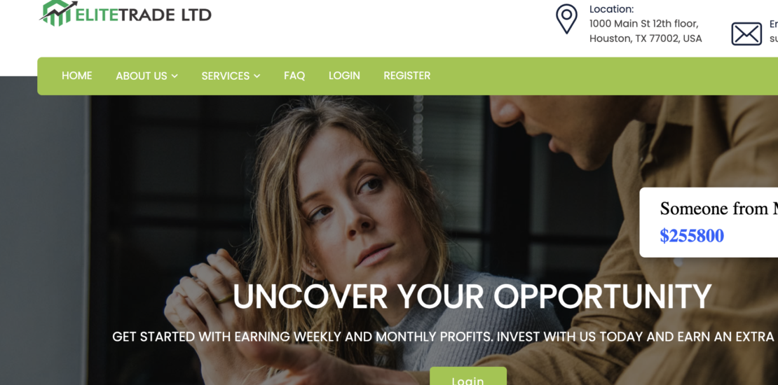 Elitetradeltd.net Scam Analysis