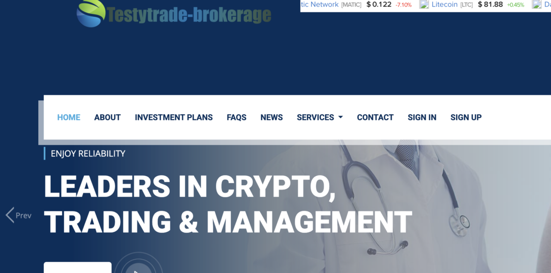 Testytrade-brokerage.com Scam Overview